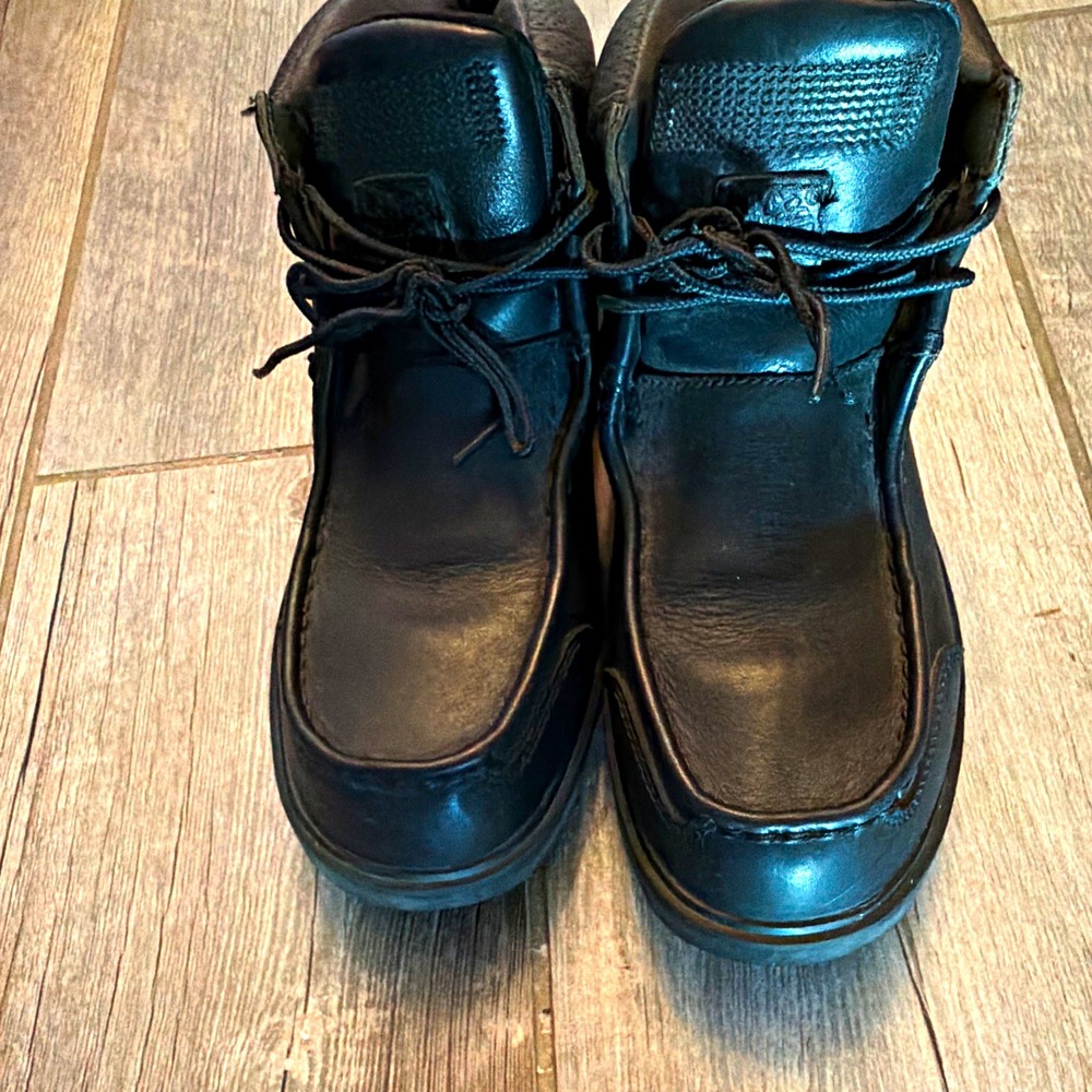Timberland Rugged Street 36551 Black Leather Moc Toe Chukka Boots Men's 9M